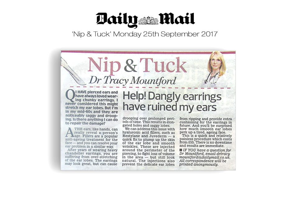 Daily Mail reader asks how to improve her damaged earlobes Daily Mail reader asks how to improve her damaged earlobes