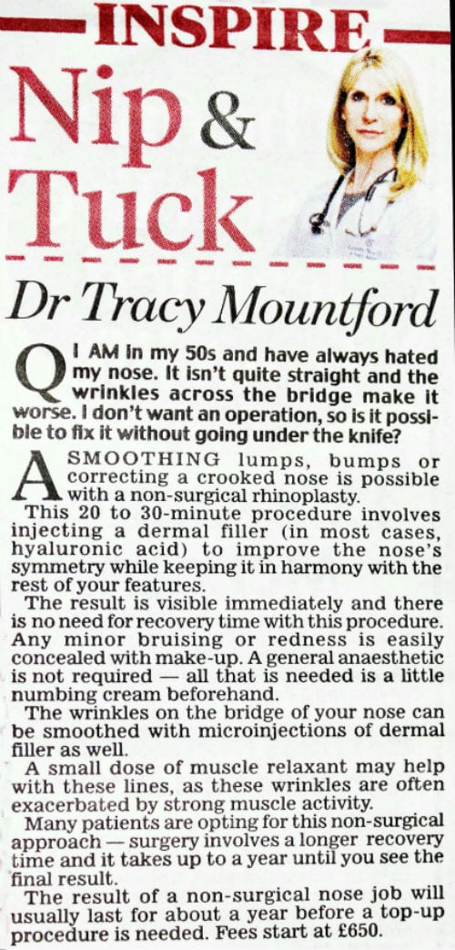 daily-mail-nip-and-tuck-31-October-2016-dr-tracy-mountford-non-surgical cosmetic treatments