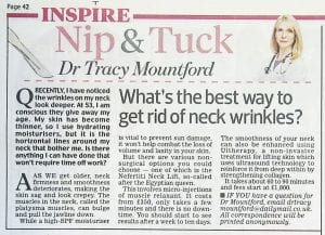 Article on the best way to get rid of neck wrinkles using muscle relaxants