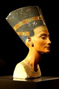 Queen Nefertiti who was famous for her slender neck