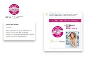 Ultherapy wins New Beauty magazine award for best skin tightener Ultherapy wins new Beauty magazine award