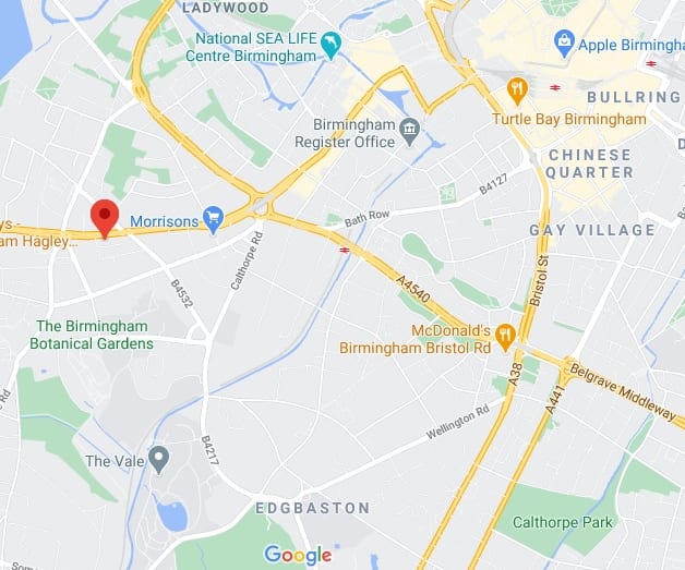 Birmingham CoolSculpting Clinic Map