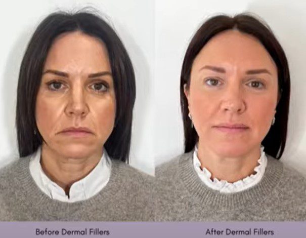 cheek lift with fillers before and after