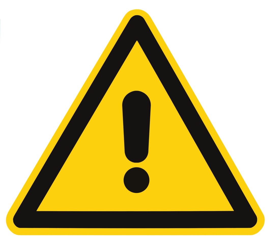 Blank Other Danger And Hazard Sign, isolated, black general warning triangle over yellow, large macro