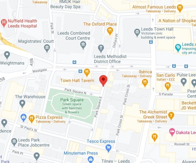 Leeds CoolSculpting Clinic Map