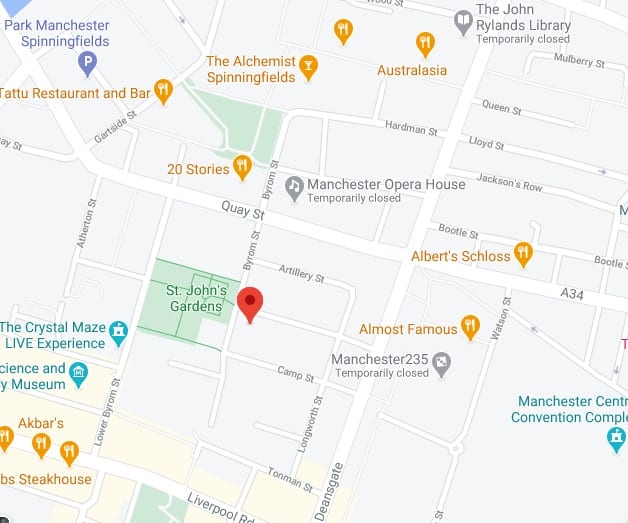 Manchester CoolSculpting Clinic Map